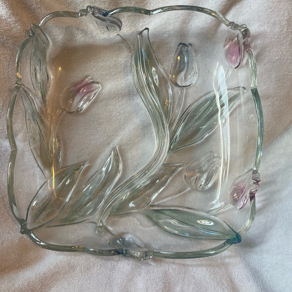 Vintage Mikasa Tivoli Original Walther Glas Crystal Glass Serving Bowl